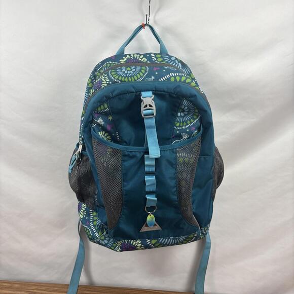 LL Bean Explorer Backpack - Clean - Birds, Hearts, Stars Blue Deep Blue Pink - Picture 1 of 13